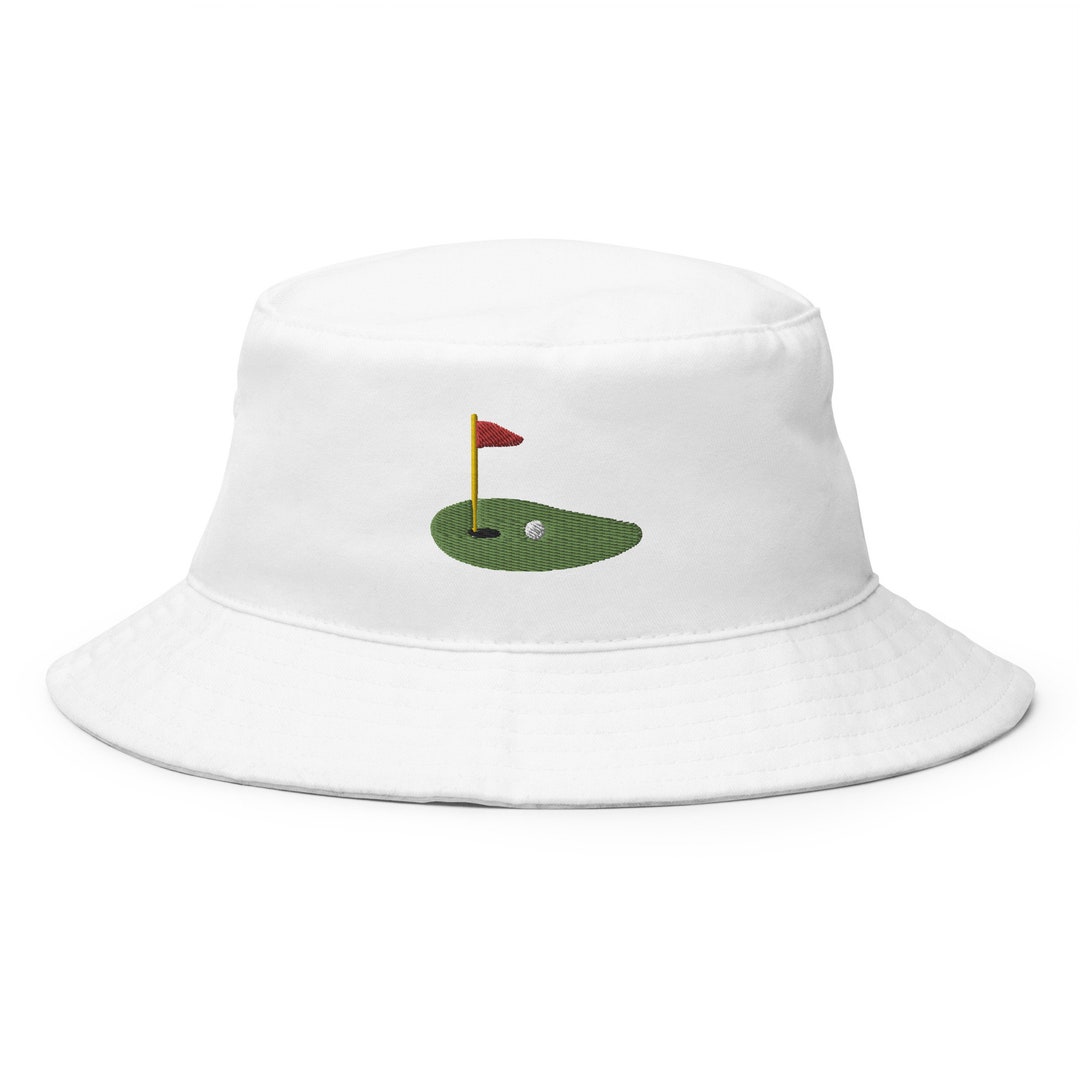 Golf Bucket Hat, Golf Hat, Embroidered Unisex Bucket Hat, Golf Gifts