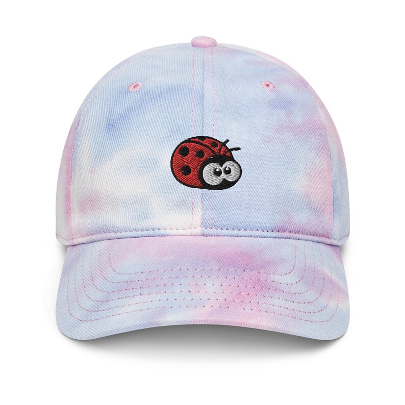 Chapeau de coccinelle, chapeau de coccinelle brodé Chapeau de teinture cravate, cadeaux de coccinelle, pour femmes, hommes, adultes. image 1