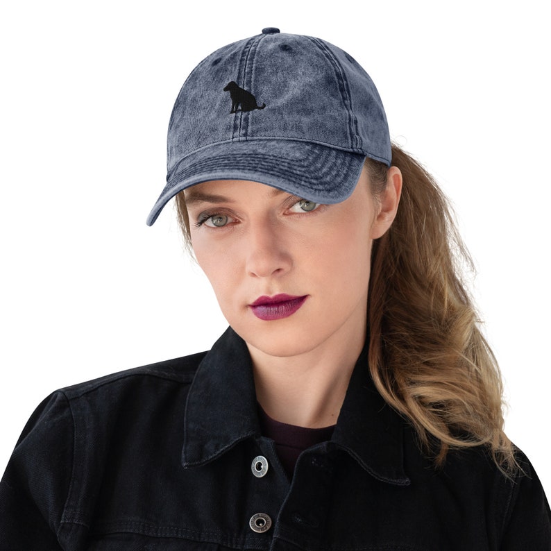 Black Labrador Retriever Hat, Lab Hat, Design 2, Lab Sitting, Lab Mom ...