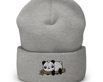 Czapka z motywem pandy, czapka z motywem pandy kawaii, czapka z haftem, czapka z motywem pandy na drzewie, rozmiar uniwersalny.