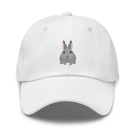 Flemish Giant Rabbit Hat, Full Color Embroidered Unisex Baseball