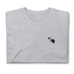 Border Collie shirt, embroidered Short-Sleeve Unisex T-Shirt, Borer Collie gifts, design 2.