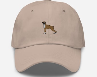 Boxer hat, embroidered unisex baseball hat, Boxer dog mom hat, boxer dad hat, boxer gifts.
