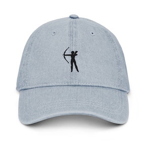 Archery hat, embroidered Archery hat, Archery gift, unisex denim hat.