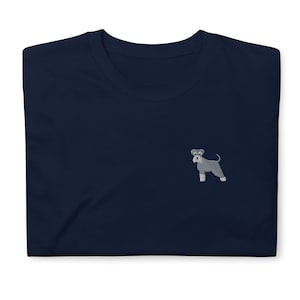 Miniature Schnauzer shirt, embroidered Short-Sleeve Unisex T-Shirt, SSchnauzer gifts, design 2.