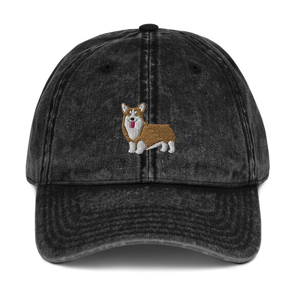 Corgi hat, Pembroke Welsh Corgi hat, Embroidered Unisex vintage hat, corgi mom hat, corgi dad hat, corgi dog gifts. Corgi hat, Pembroke Welsh Corgi hat, Embroidered Unisex vintage hat, corgi mom hat, corgi dad hat, corgi dog gifts.