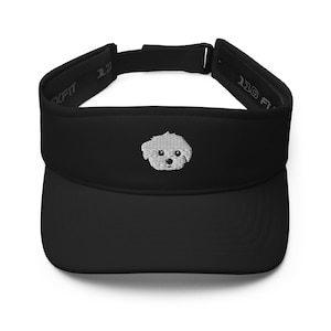 Cappello maltese, cane incrocio tra maltese e barboncino, regalo maltese, cappello con visiera unisex ricamato, regali maltipoo.