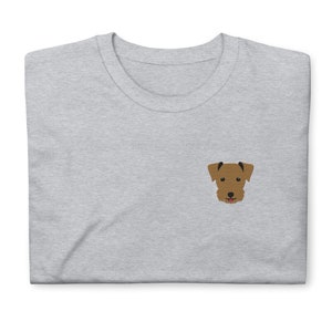 Chemise Welsh Terrier, T-shirt unisexe à manches courtes brodé, cadeaux de terrier gallois.