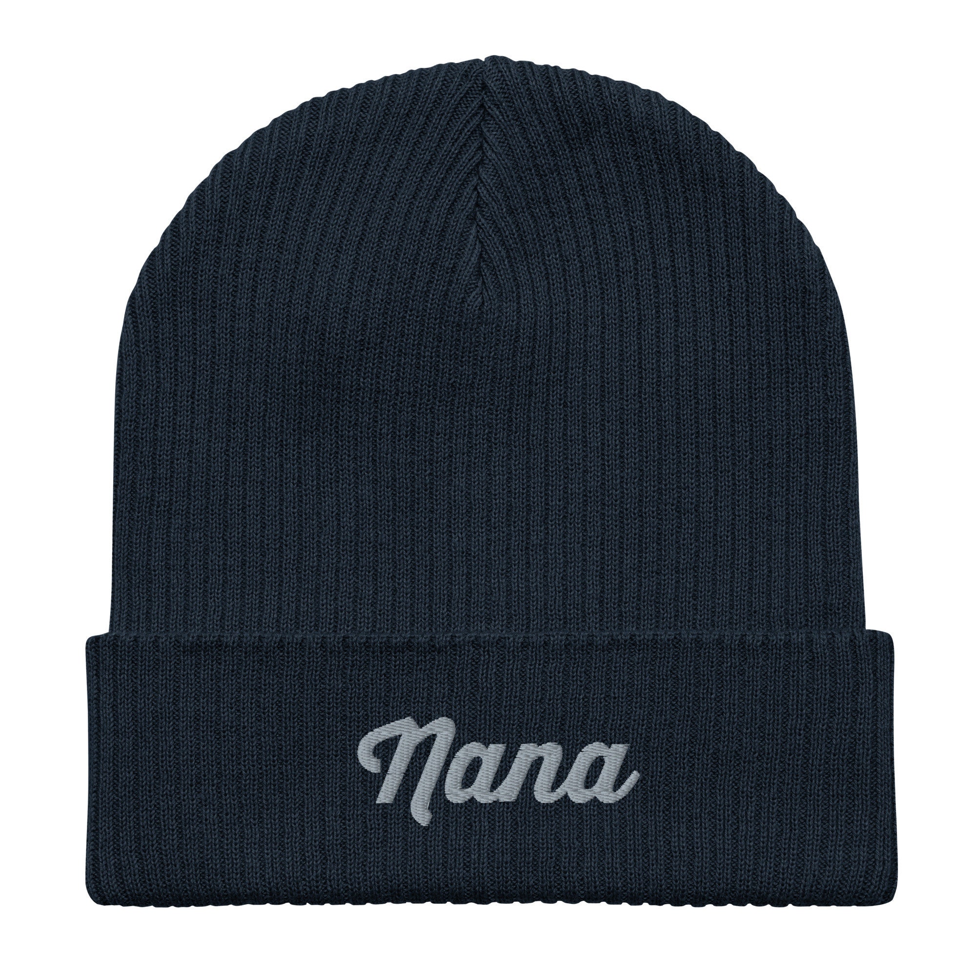 Nana beanie, Embroidered Unisex 100% organic Cotton Ribbed Beanie, for adults, Nana Gifts.