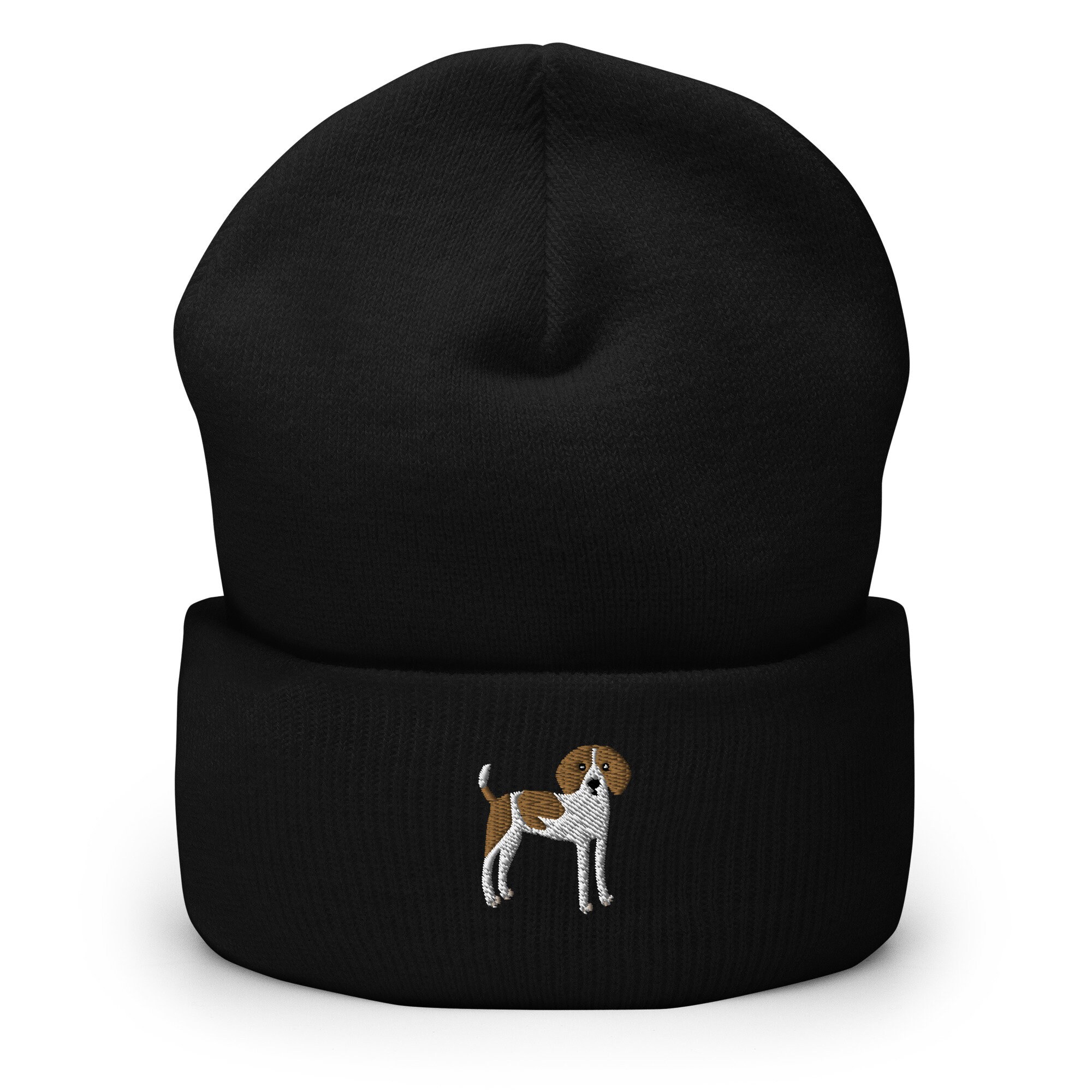 English foxhound beanie, embroidered unisex Cuffed Beanie, English foxhound gifts, one size fits all.