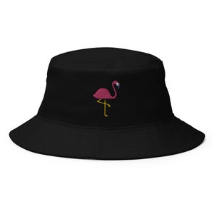 Flamingo bucket hat, Flamingo hat, embroidered unisex bucket hat, flamingo gifts for women,for men.