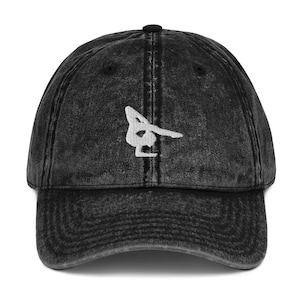 Gymnastics hat, gymnast hat, embroidered vintage hat, gymnastics gift, for team coach.