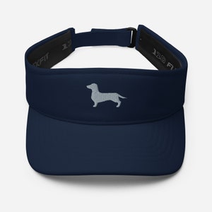 Dachshund visor, embroidered dachshund hat, wiener dog, doxie owner hat, dachshund gift, unisex visor.