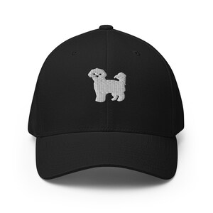 Cappello maltese bianco, cappello strutturato ricamato, regalo maltese, cappello maltese per mamma e papà, regalo per gli amanti maltesi.