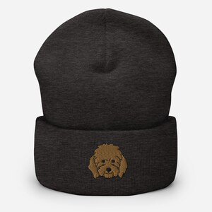 Labradoodle beanie, embroidered unisex beanie hat, labradoodle gifts, birthday gift, Christmas gifts for dog mom dog dad.