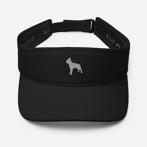Boston Terrier visor, embroidered unisex visor hat, boston terrier gift, dog mom dad hat, summer hat.