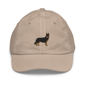 German Shepherd Kids hat, Embroidered unisex Youth Baseball Cap, German Shepherd Gifts, 2-10 year old.