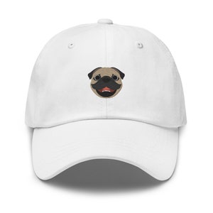 Pug hat, Full Color Unisex Baseball hat, Pug gifts, Pug Face design 4.
