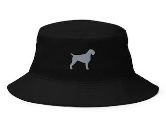 German Wirehaired Pointer hat, embroidered unisex bucket hat, German Wirehaired Pointer gift, dog mom dad hat.
