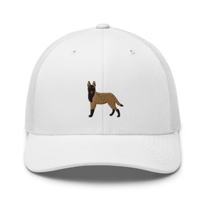 Belgian Malinois trucker hat, colored Malinois hat, embroidered unisex hat, belgian malinois gifts, malinois dog mom dad hat.