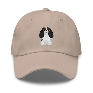 Gorra de Cavalier King Charles Spaniel, gorra tricolor de Cavalier King Charles, gorra de béisbol unisex bordada a todo color.