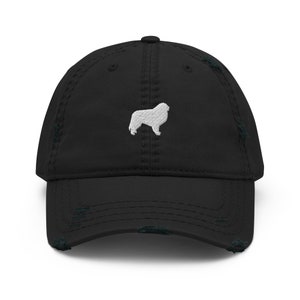 Great Pyrenees hat, Pyrenean Mountain Dog hat, Embroidered Unisex Distressed hat.