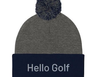 Custom Pom-Pom Beanie, personalized embroidered unisex pom pom beanie, one size fits all, birthday, Christmas gift.