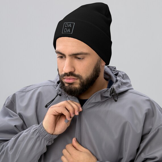 【DADA(多多)】Dada Logo Beanie Black Dada Beanie, Embroidered Cuffed Beanie, Dada Hat, Dada Gifts