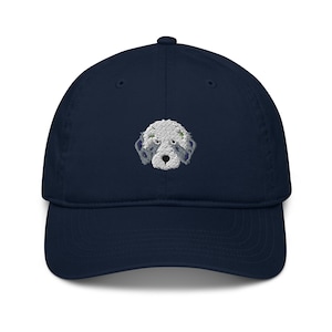 Aussiedoodle hat, organic cotton embroidered aussiedoodle hat, aussiedoodle gift, unisex Organic dad hat.