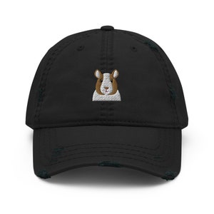 Gorro de conejillo de indias, gorro de conejillo de indias para humano, gorro desgastado unisex bordado, regalos de conejillo de indias para los amantes de los conejillos de indias.