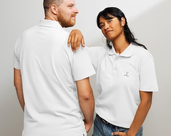 Custom polo shirt, embroidered unisex Premium Pique Polo, personalized gifts for adults, fathers day, birthday, Christmas gifts.