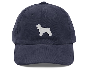 Gorro de pana cocker spaniel, gorro de pana unisex bordado, regalo cocker spaniel.