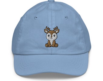 Baby deer hat, for kids, deer hat kids, Youth baseball cap, deer cap kids 2-10 year old.