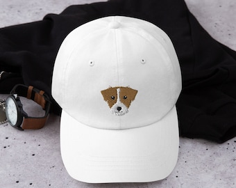 Jack russell terrier hat, embroidered jack russell terrier hat, jack russell terrier gift, birthday, Christmas gift, unisex Dad Hat.