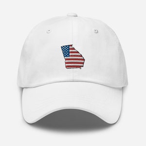 Georgia Hut, gestickte Baseballmütze, Georgia US Flagge Hut, Unisex Hut, Georgia Geschenk für Männer und Frauen.