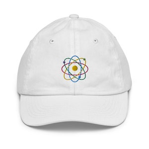 Cappello di fisica quantistica, cappello di fisica per bambini, berretto da baseball ricamato per ragazzi, 2-10 anni, regali di fisica quantistica per bambini.