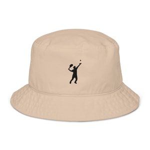 Tennis hat, embroidered tennis hat, tennis gifts for men, tennis player, organic bucket hat.