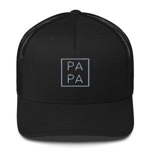 Papa trucker hat, grandpa trucker hat, embroidered mesh hat, papa gifts, grandpa gifts, Christmas, fathers day.