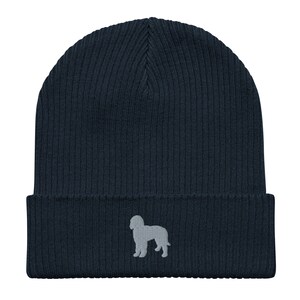 Labradoodle Beanie, Embroidered Unisex Organic Ribbed Beanie, 100% Cotton, Labradoodle Gifts, Classic design.