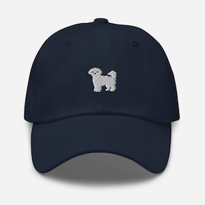 Cappello maltese bianco, cappello unisex ricamato, regalo maltese, cappello maltese per mamma e papà, regalo per gli amanti dei maltesi.
