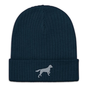 Small Münsterländer hat, stretch fit, embroidered Small munsterlander pointer hat, Small Münsterländer gift, Ribbed knit beanie.