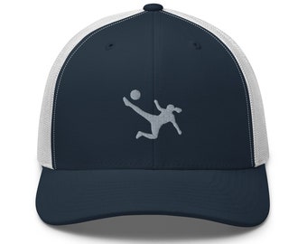 Soccer Trucker hat, soccer hats for women, soccer gifts for women, female soccer cap, classic design.
