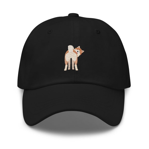 Akita hat, full color embroidered unisex baseball hat, funny akita butt hat, akita gifts, dog mom dad hat.