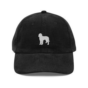 Corduroy labradoodle hat, embroidered corduroy unisex hat, labradoodle gifts.