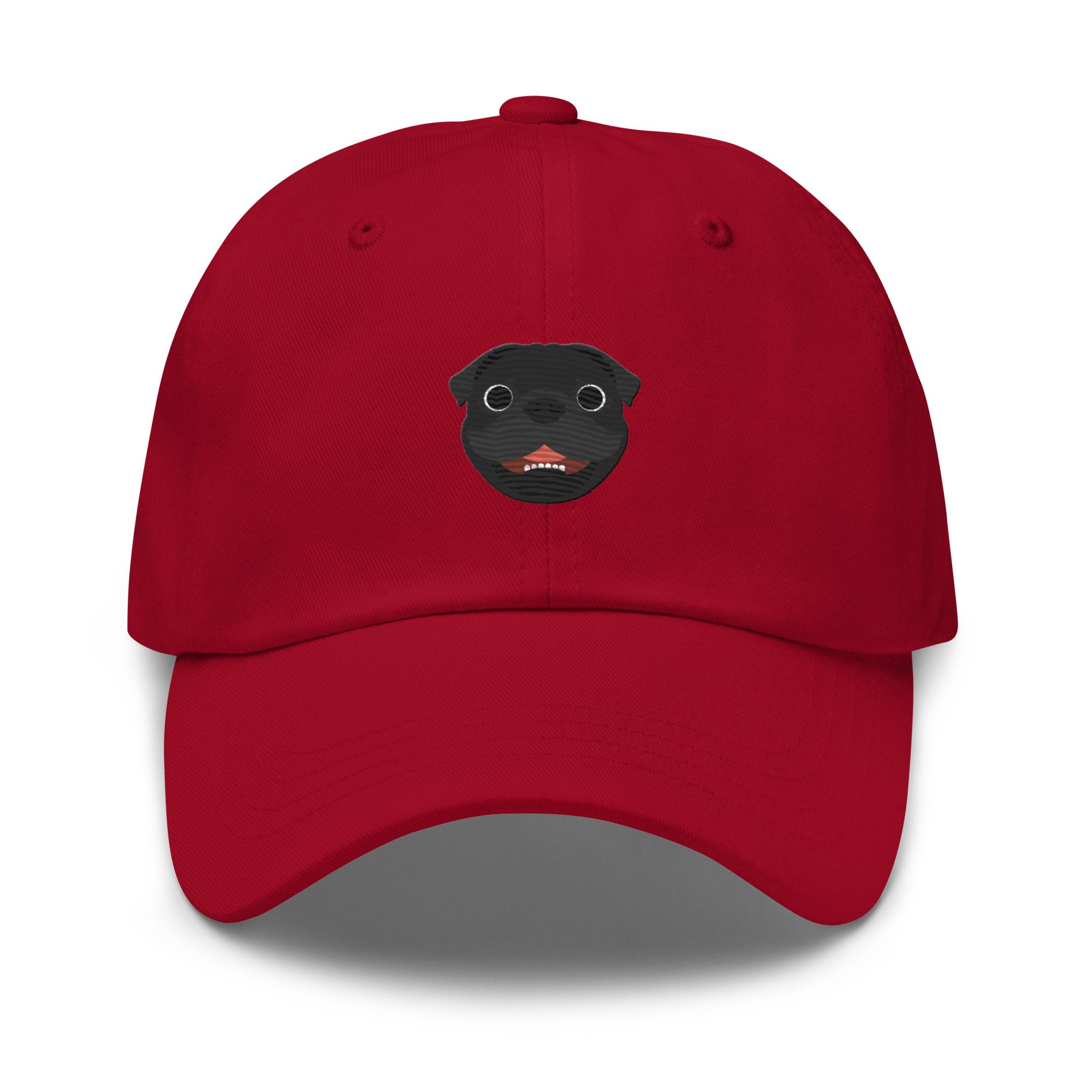 【ATiiSSU】パグロゴキャップ Pug ball cap 3色 Pug Hat, Full Color Unisex Baseball Hat, Pug Gifts, Pug Face