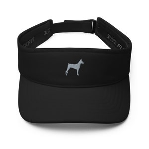 Doberman pinscher hat, Doberman pinscher gifts, embroidered unisex visor hat, dog mom dad hat.