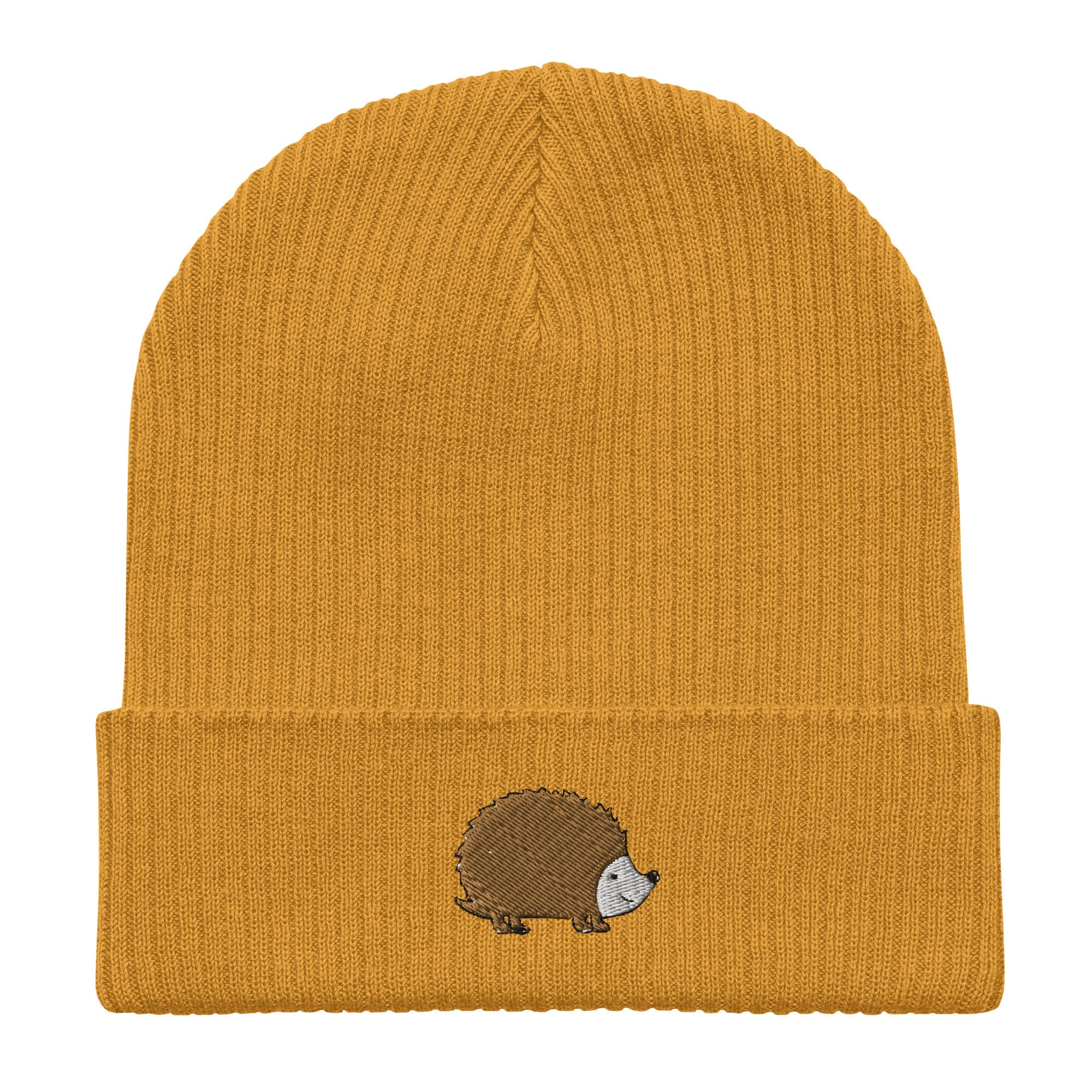 Pom Pom Beanie Hats For Men Hedgehog Bobble Hats Embroidered Animal