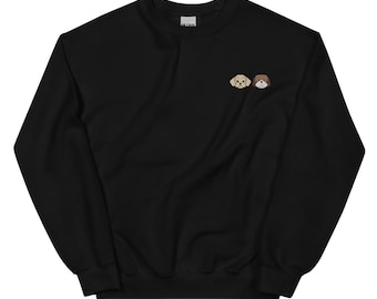 Custom full color embroidered Unisex Sweatshirt, personalized sweatshirt, birthday, Christmas gifts.