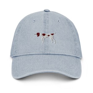 German shorthaired pointer hat, german shorthaired pointer gifts, embroidered unisex denim  hat.