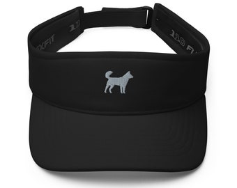 Korean Jindo hat, embroidered unisex visor hat, Korean Jindo dog gift.